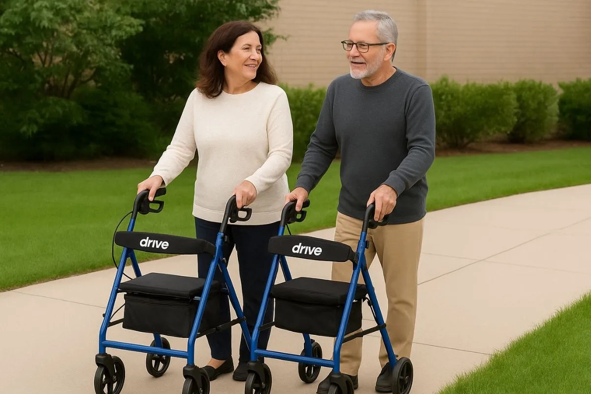 Drive Medical 10257BL-1 4-Wheel Rollator Walker Review: Comfort, Control & Compact Mobility