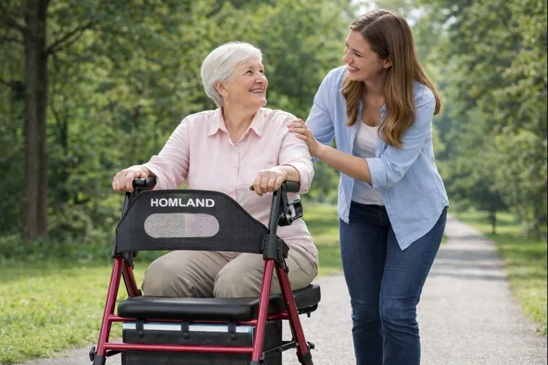 HOMLAND Foldable Rollator Walker Review: My 45-Day Real-World Test with Mom
