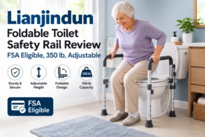 Lianjindun Foldable Toilet Safety Rail Review — FSA Eligible, 350 lb, Adjustable